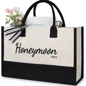 Canvas Tote Bag, Bridal Shower Gifts for Bride, Wedding Bachelorette Bride bag